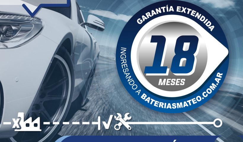 Garantia de 18 meses en bateria de autos